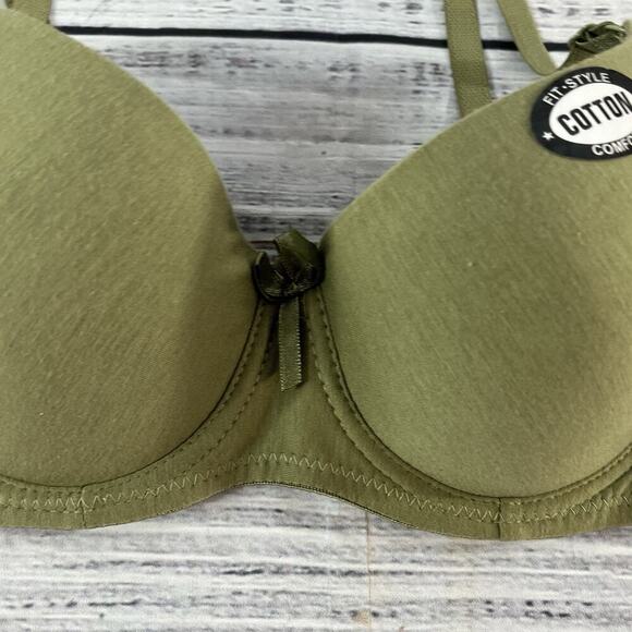 Mamia Lingerie Bra size 34C Olive Green Fit Style Comfort Underwire BR4337P3 - Picture 4 of 9